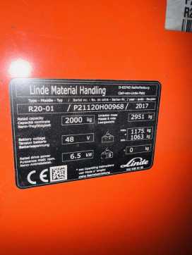 Muletto usato LINDE R 20 -01Triplex ELEKTRO SCHUBMASTSTAPLER (13071968)