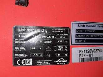 Muletto usato LINDE R16-02 ELEKTRO SCHUBMASTSTAPLER (13041523)