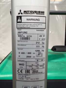 Muletto usato MITSUBISHI SBP12N2 - MIETGERÄT! HH 2.500 mm ELEKTRO HOCHHUBWAGENDEICHSEL (12914433)