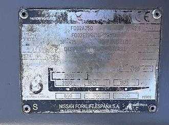 Muletto usato NISSAN FD02A25Q DIESEL VIERRADFRONTSTAPLER (13073716)