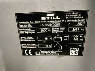Muletto usato STILL RX20-20 - 4,5M - Triplex - Freelift - Shideshift ELEKTRO DREIRADFRONTSTAPLER (13054524)