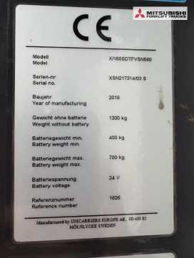 Muletto usato UNICARRIERS 160SDTFV580XSN - 1460 Std. DIESEL SEITENSTAPLER (13070822)