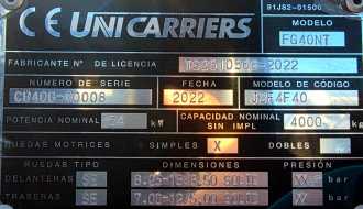Muletto usato UNICARRIERS J2F4F40 FG40NT GX-40 DEMO WEITERE WEITERE (13070573)