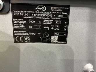 Použité vysokozdvižné vozíky BAOLI KBE20LIG1 ELEKTRO VIERRADFRONTSTAPLER (13053061)