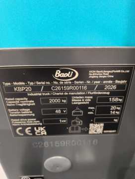Použité vysokozdvižné vozíky BAOLI KBP20 ELEKTRO NIEDERHUBWAGENDEICHSEL (13063202)