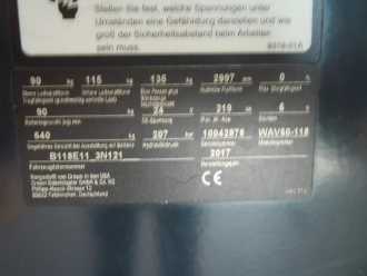 Použité vysokozdvižné vozíky CROWN WAV 60 - 118 ELEKTRO HOCHHUBKOMMISSIONIERER (13064061)
