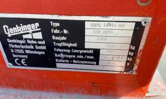 Použité vysokozdvižné vozíky GENKINGER EGPL 14/16WR ELEKTRO HOCHHUBWAGENDEICHSEL (13070708)