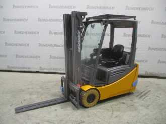 Použité vysokozdvižné vozíky JUNGHEINRICH EFG 216 Li SP GE 115 464 DZ ELEKTRO VIERRADFRONTSTAPLER (13066448) backdrop