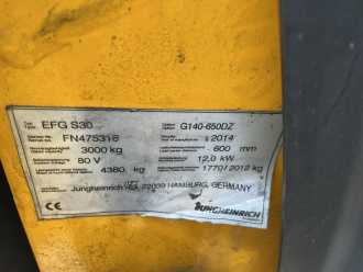 Použité vysokozdvižné vozíky JUNGHEINRICH EFGS30 ELEKTRO VIERRADFRONTSTAPLER (13036291)