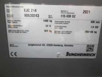 Použité vysokozdvižné vozíky JUNGHEINRICH EJC 214 Li 115-430DZ ELEKTRO HOCHHUBWAGENDEICHSEL (13075032)