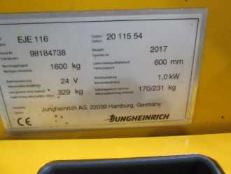 Použité vysokozdvižné vozíky JUNGHEINRICH EJE 116 G 115-54 ELEKTRO NIEDERHUBWAGENDEICHSEL (12956940)