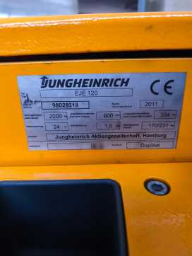 Použité vysokozdvižné vozíky JUNGHEINRICH EJE 120 ELEKTRO NIEDERHUBWAGENSEMIELEKTRISCH (13072787)