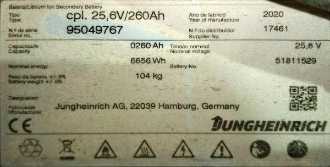 Použité vysokozdvižné vozíky JUNGHEINRICH ERE 225 FP KH Li 115-54 ELEKTRO NIEDERHUBWAGENFAHRERSTAND (13026501)