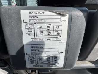 Použité vysokozdvižné vozíky JUNGHEINRICH TFG 316 Baujahr 2017/ Stunden 1388/ HH 7000 GAS VIERRADFRONTSTAPLER (13073650)