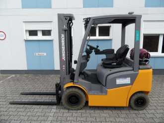 Použité vysokozdvižné vozíky JUNGHEINRICH TFG 316 - weiße Reifen - Freihub GAS VIERRADFRONTSTAPLER (13053185) backdrop