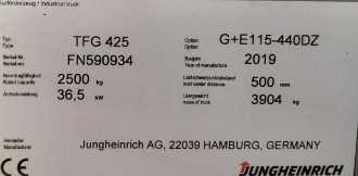 Použité vysokozdvižné vozíky JUNGHEINRICH TFG 425 SP G +E 115-440 DZ GAS VIERRADFRONTSTAPLER (13065714)