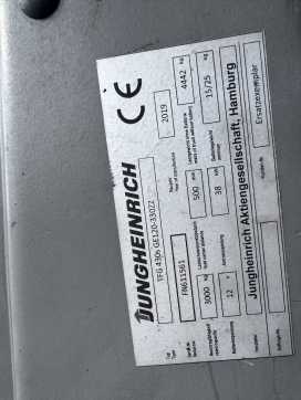 Použité vysokozdvižné vozíky JUNGHEINRICH TFG 430s Baujahr 2019/ Duplexmast TOP ZUSTAND GAS VIERRADFRONTSTAPLER (13067555)