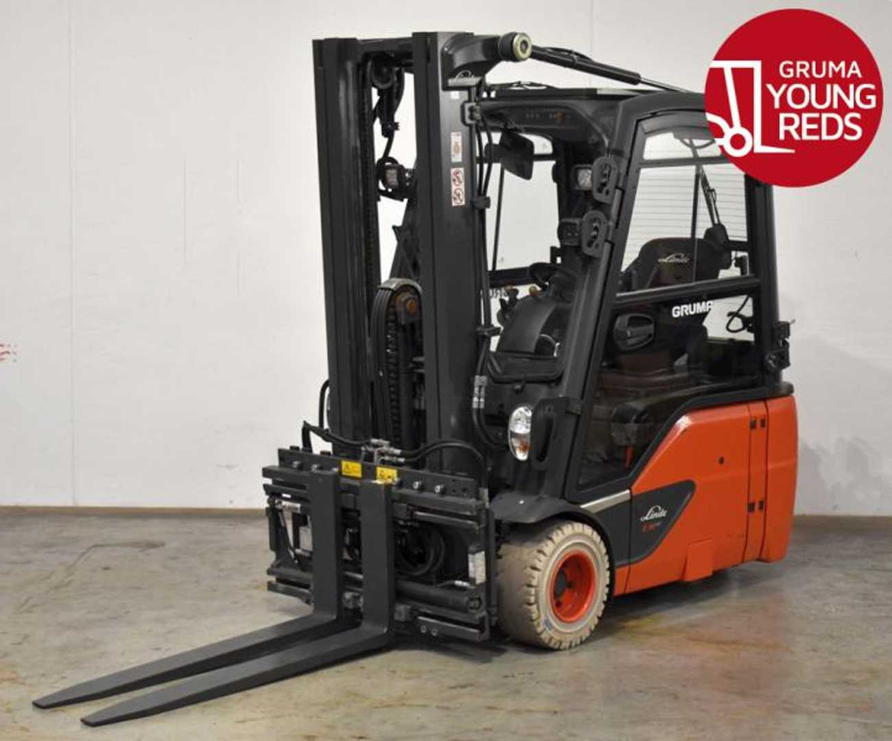 Použité vysokozdvižné vozíky LINDE E 18 L EVO 386-02 ELEKTRO DREIRADFRONTSTAPLER (12992303)