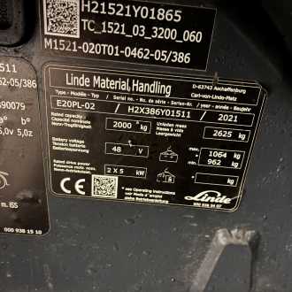 Použité vysokozdvižné vozíky LINDE E 20 PL EVO ELEKTRO VIERRADFRONTSTAPLER (13065602)