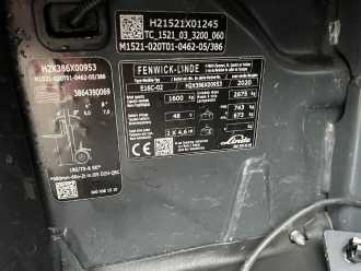Použité vysokozdvižné vozíky LINDE E16C-02 ELEKTRO DREIRADFRONTSTAPLER (13004564)