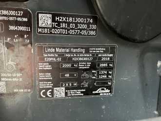 Použité vysokozdvižné vozíky LINDE E20PHL-02 ELEKTRO VIERRADFRONTSTAPLER (13040933)