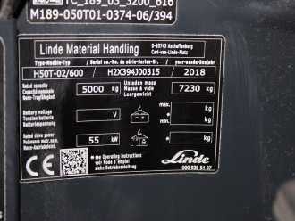 Použité vysokozdvižné vozíky LINDE H 50 T-02/600 394 GAS VIERRADFRONTSTAPLER (13066820)