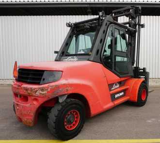 Použité vysokozdvižné vozíky LINDE H 80 D/1100 396-02 DIESEL VIERRADFRONTSTAPLER (12809414)