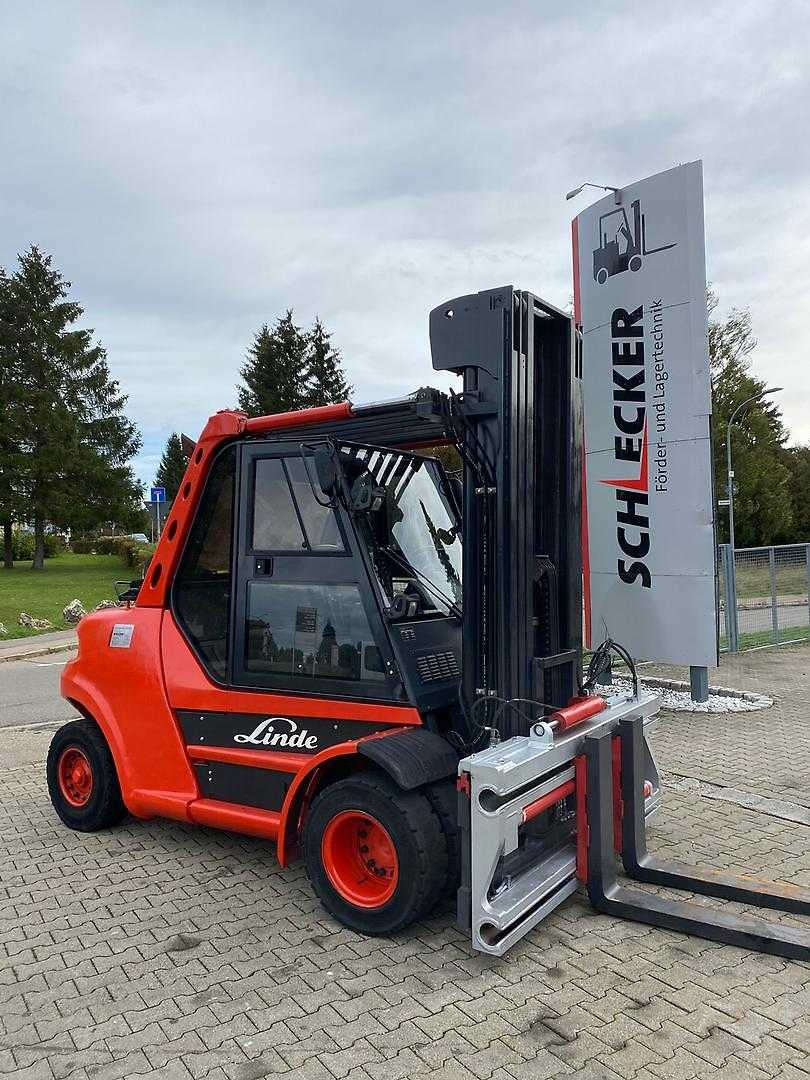 Použité vysokozdvižné vozíky LINDE H 80 T -900 GAS VIERRADFRONTSTAPLER (12308193)