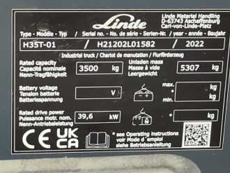 Použité vysokozdvižné vozíky LINDE H35T-1202-01 GAS VIERRADFRONTSTAPLER (13065903)