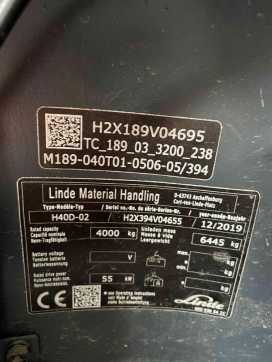 Použité vysokozdvižné vozíky LINDE H40D-02 DIESEL VIERRADFRONTSTAPLER (13070456)