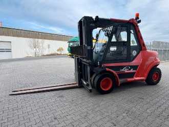 Použité vysokozdvižné vozíky LINDE H80D-03 /900 / 4,5m / 4.043h / Verstellgerät SS DIESEL VIERRADFRONTSTAPLER (13038807)