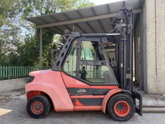 Použité vysokozdvižné vozíky LINDE H80D-03/900 DIESEL VIERRADFRONTSTAPLER (13065597)