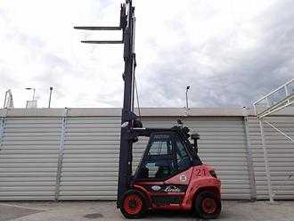 Použité vysokozdvižné vozíky LINDE H80D DIESEL VIERRADFRONTSTAPLER (12963086)