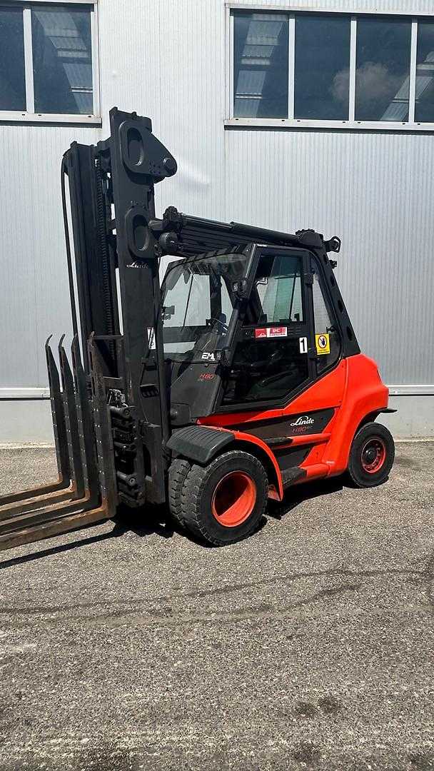 Použité vysokozdvižné vozíky LINDE H80D DIESEL VIERRADFRONTSTAPLER (13026582)