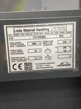 Použité vysokozdvižné vozíky LINDE L10-1172-01 ELEKTRO HOCHHUBWAGENDEICHSEL (13044874)