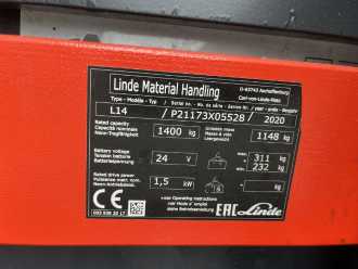 Použité vysokozdvižné vozíky LINDE L14 ELEKTRO HOCHHUBWAGENDEICHSEL (13030994)