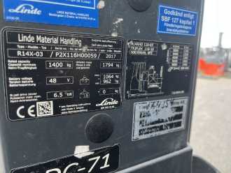 Použité vysokozdvižné vozíky LINDE R14X-03 ELEKTRO SCHUBMASTSTAPLER (13040105)