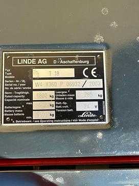 Použité vysokozdvižné vozíky LINDE T18 ELEKTRO NIEDERHUBWAGENDEICHSEL (11921238)