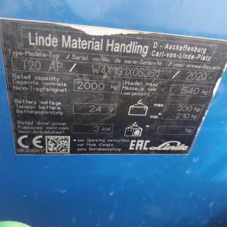 Použité vysokozdvižné vozíky LINDE T20 AP ELEKTRO NIEDERHUBWAGENFAHRERSTAND (13059593)