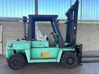 Použité vysokozdvižné vozíky MITSUBISHI FD60 DIESEL VIERRADFRONTSTAPLER (12976230) backdrop