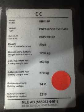 Použité vysokozdvižné vozíky MITSUBISHI SBV16P480 - 550 Std. - Initialhub - HH 4.800 mm ELEKTRO HOCHHUBWAGENDEICHSEL (12914417)