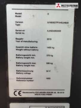 Použité vysokozdvižné vozíky UNICARRIERS 160 SDTFVHS 540 XJN-Fahrerquersitzstapler-2956h ELEKTRO SEITENSTAPLER (13061296)