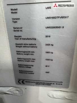Použité vysokozdvižné vozíky UNICARRIERS 160DTFVRF917UMS - 3086 Std. ELEKTRO SCHUBMASTSTAPLER (13070815)