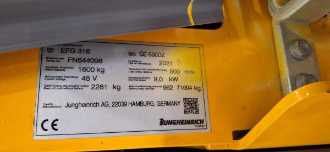 Used Forklift Truck JUNGHEINRICH EFG 316 SP GE 120-500 DZ ELEKTRO VIERRADFRONTSTAPLER (13061482)