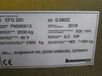 Used Forklift Truck JUNGHEINRICH EFG 320 SP ZVG 150-330 ZZ ELEKTRO VIERRADFRONTSTAPLER (13033221)