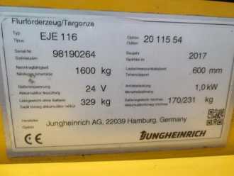 Used Forklift Truck JUNGHEINRICH EJE 116 G 115 54 Li-Ion ELEKTRO NIEDERHUBWAGENDEICHSEL (12972020)