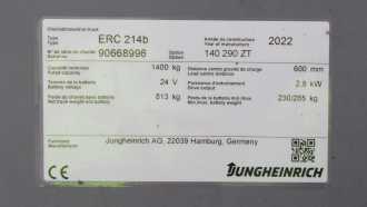 Used Forklift Truck JUNGHEINRICH ERC 214b 290 ZT ELEKTRO HOCHHUBWAGENDEICHSEL (13071081)