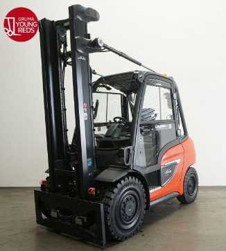 Used Forklift Truck LINDE H 50 D 1204-01 DIESEL VIERRADFRONTSTAPLER (13072045) backdrop
