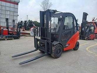 Used Forklift Truck LINDE H30D-02 DIESEL VIERRADFRONTSTAPLER (13028292)
