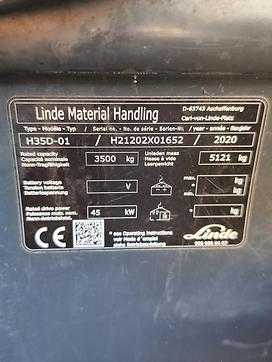 Used Forklift Truck LINDE H35D-01 DIESEL VIERRADFRONTSTAPLER (13076209)